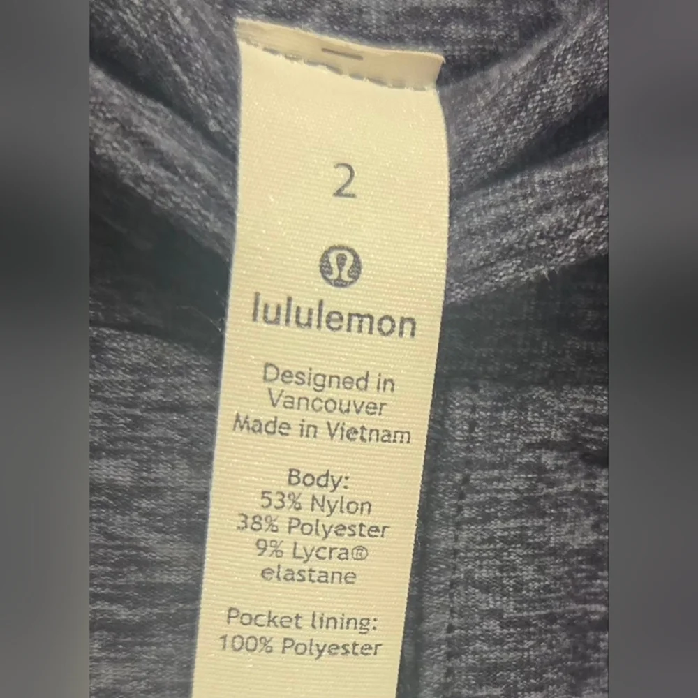 Lululemon Athletica "Ready To Rulu" Heathered Gatsby Blue/ Black Joggers - Picture 6 of 11